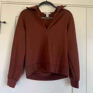 Athleta Maroon Half Zip Sweatshirt